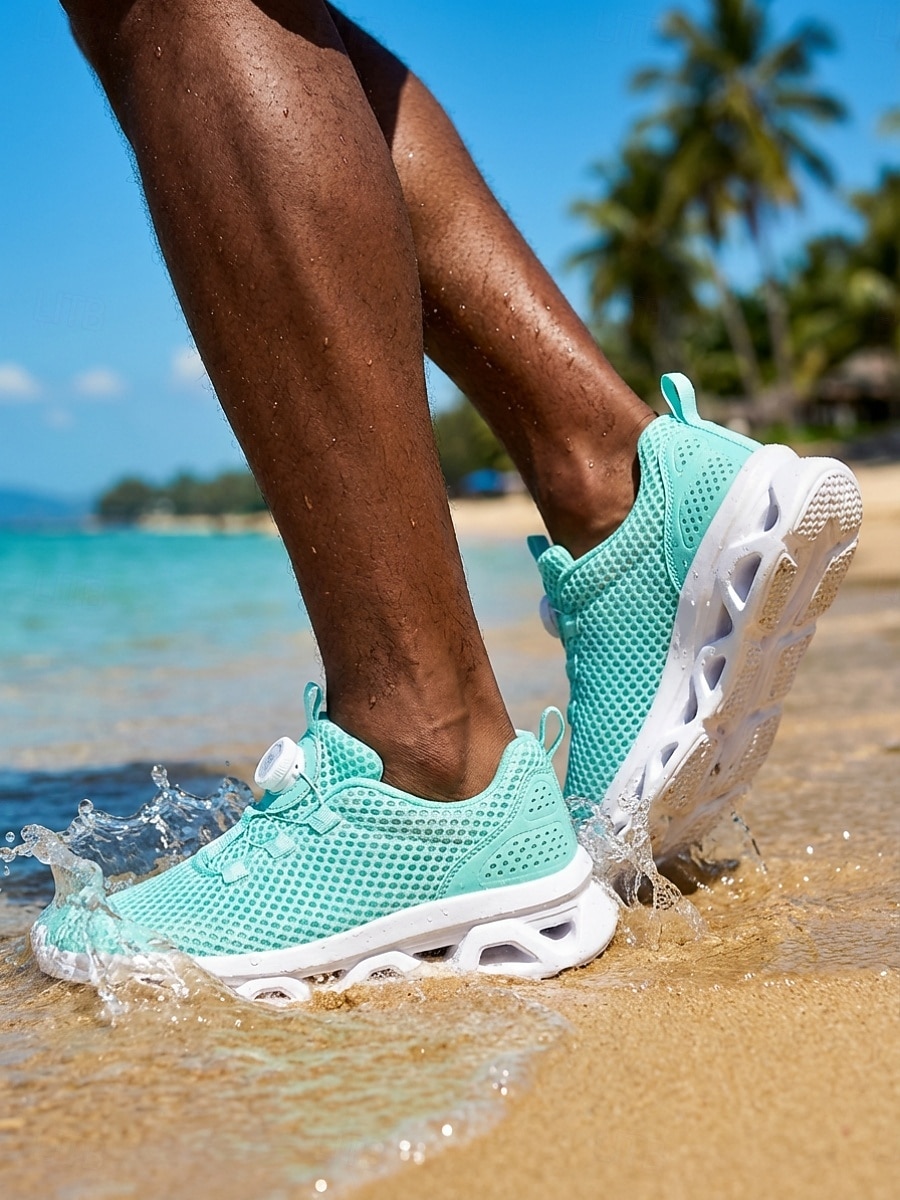 Men's Mint Green Quick-Dry Water Shoes Breathable Lightweight Aqua Sneakers Non-Slip Beach Footwear for Water Activities, Swimming, Coastal Travel, Surf Walking, River Trekking and Outdoor Sports 2026 - $42.99 –P4