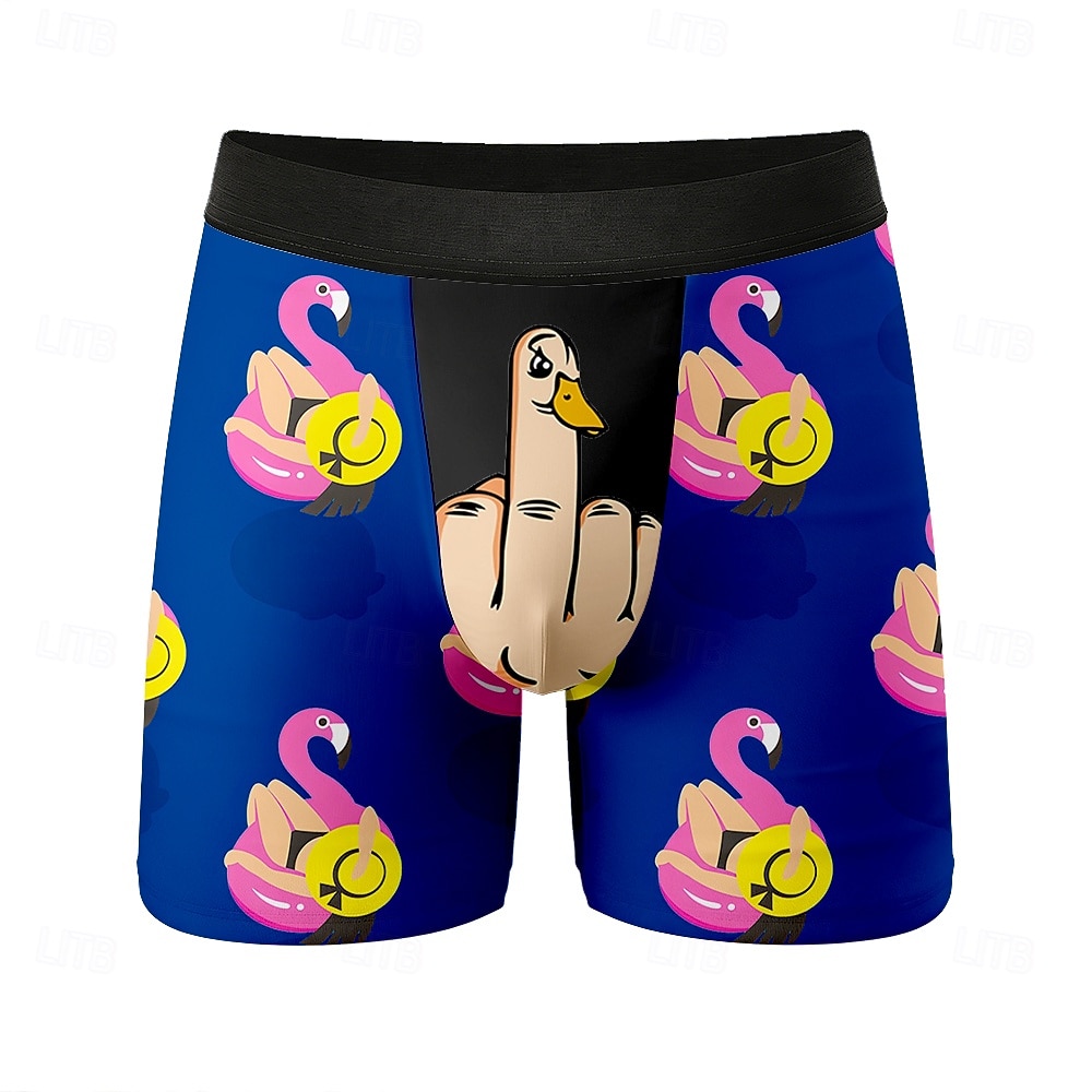 Homme Animal Dessin animé Flamant rose Boxers extensibles Caleçons de Bain Shorts de bain boxeur Drôle Occasionnel Maison Vacances à la Plage Ceinture Élastique Évacuation de l'humidit de 2026 ? $16.99 –P5
