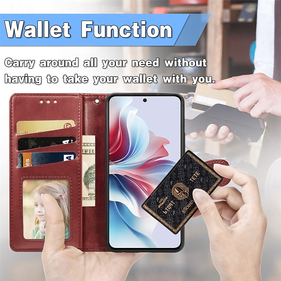 Phone Case For Samsung Galaxy S26 S26 Plus S26 Ultra Wallet Case Flip Cover with Wrist Strap Kickstand Retro TPU PU Leather 2026 - $14.99 –P16