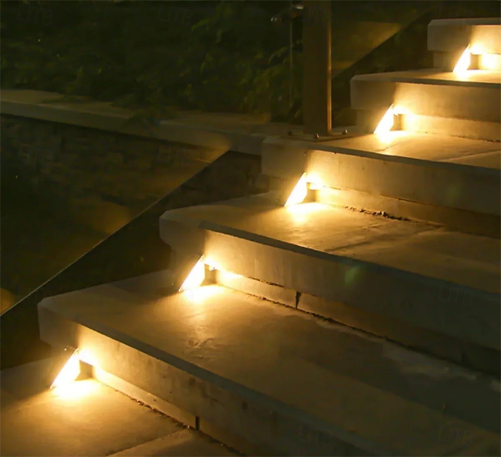 1 ks 8 ks LED solární schodová světla vodotěsná venkovní schodišťová světla solární terasová světla venkovní solární krajinářské osvětlení pro zahradu a terasu 2026 - $16.49 –P4