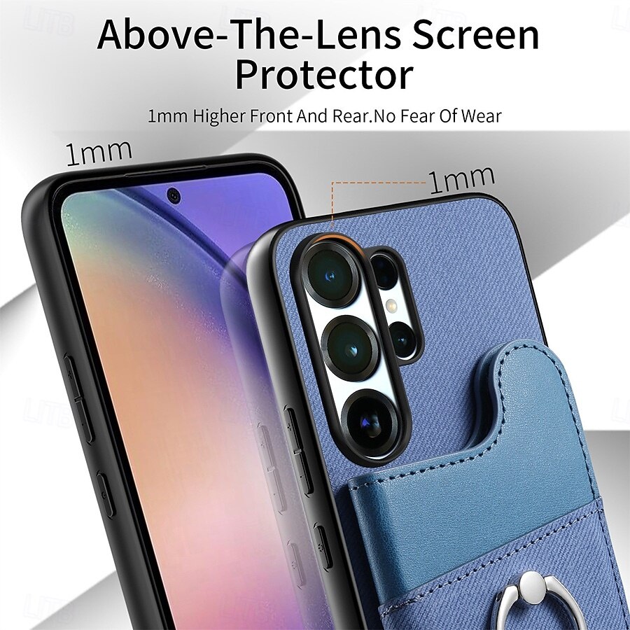 Phone Case For Samsung Galaxy S26 S26 Plus S26 Ultra Back Cover with Stand Holder Ring Holder Ring Buckle Retro TPU PU Leather 2026 - $17.99 –P15