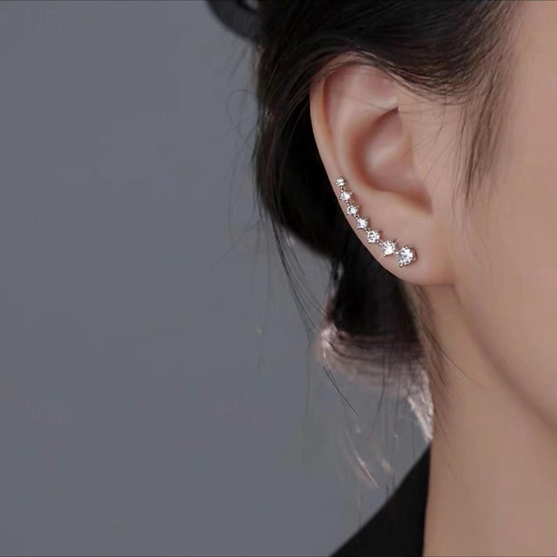 1 par Örhänge For Dam Dagligen Gata Silver Pärlor Diamant 2026 - $2.49 –P2