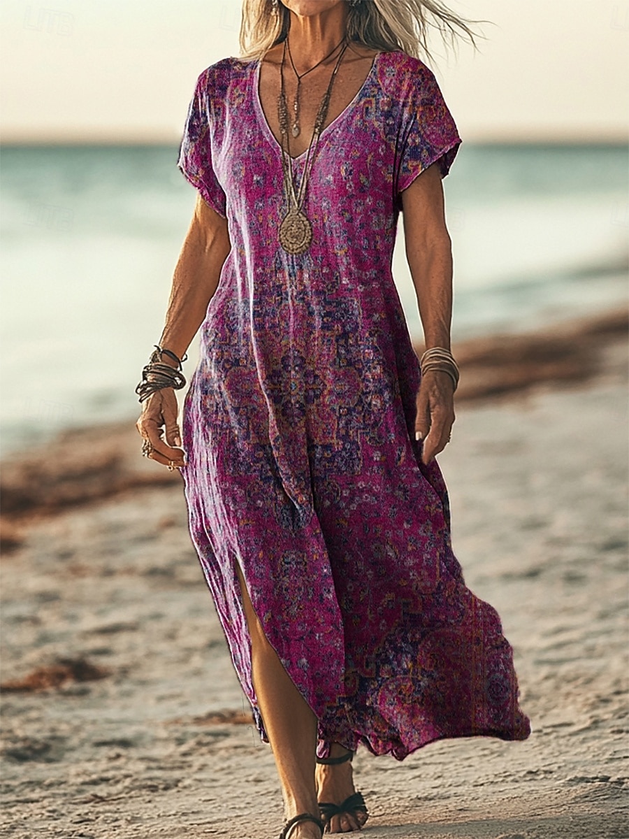 boho dress purple Ethical slow fashion. Free shipping. Easy Returns. Tulle and Batiste it has side hip pockets because practicality is part of the magic Mauve Purple V Neck Tulle