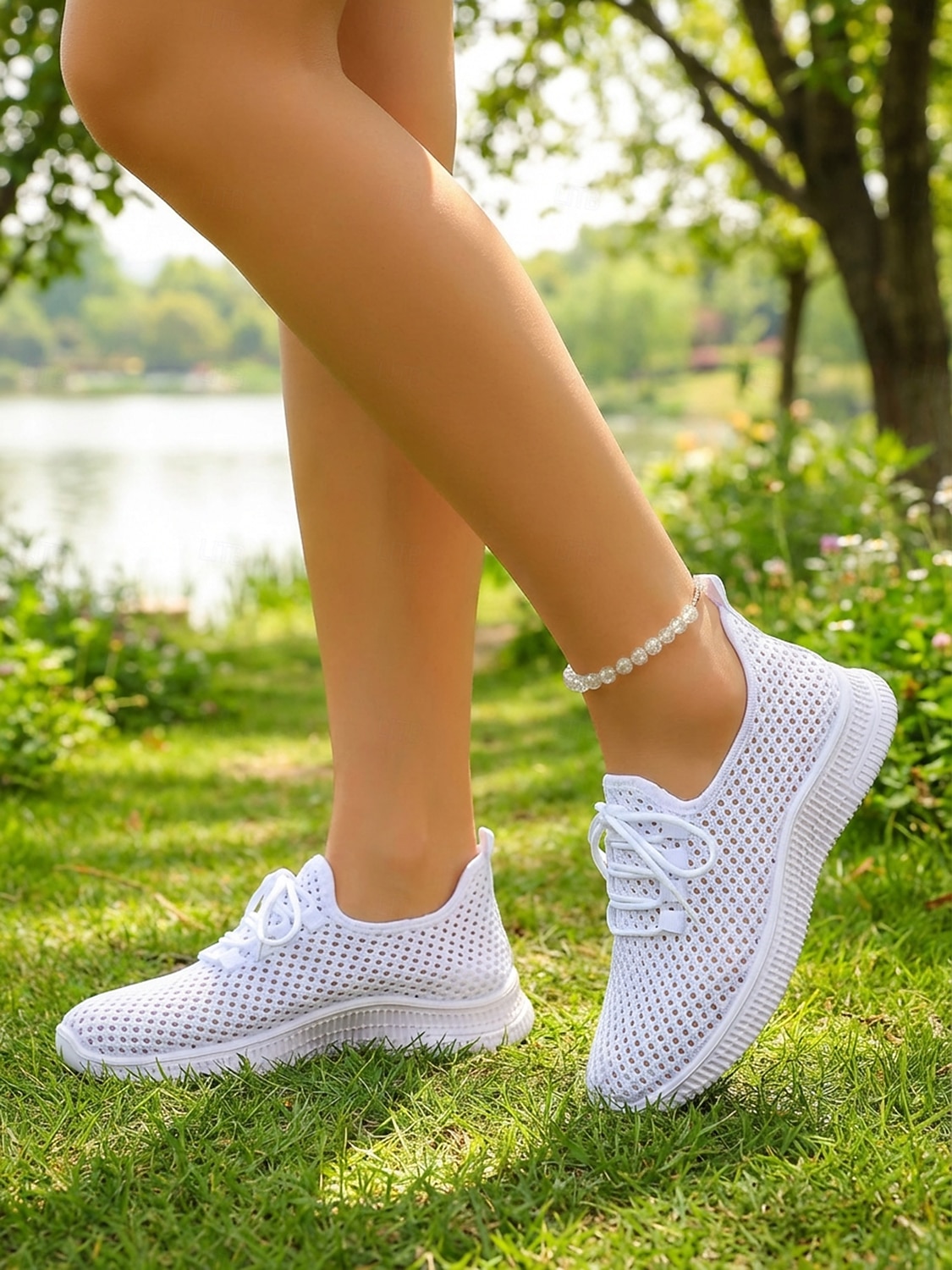 בגדי ריקוד נשים קזו'אל יומי בבית רצועות שטוח בוהן עגולה ספורטיבי יום יומי נוחות רשת לואפר ניאון צהוב שחור לבן 2026 - $26.99 –P5