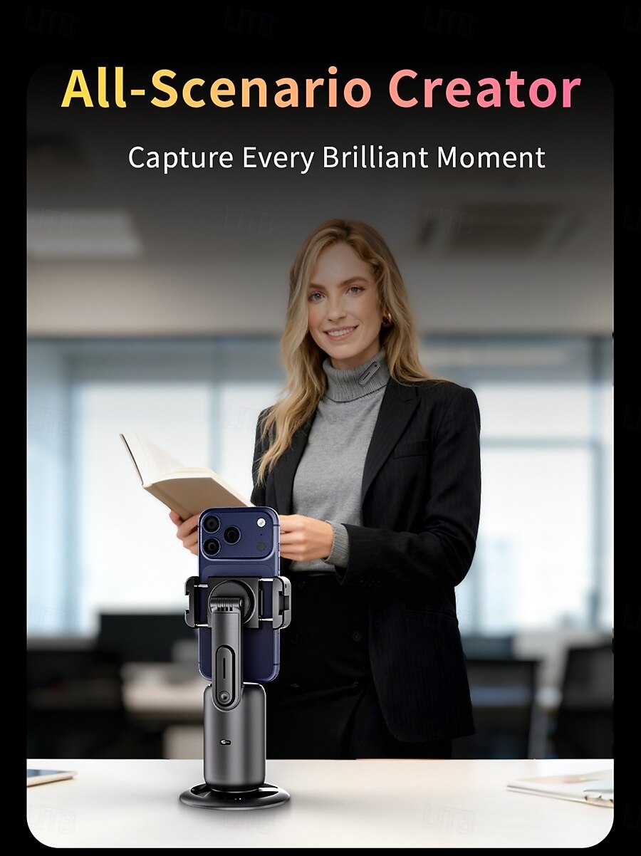 Auto Face Tracking Phone Holder,No App Required,360 Rotation Phone Camera Stand with Remote and Gesture Control, Smart Shooting Tripod for Vlog/TIK Tok Live Streaming YouTube Video Recording 2026 - $41.99 –P4