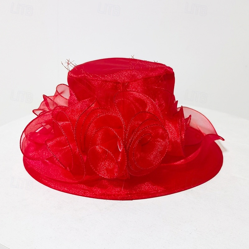 fascinators polyester organza Bryllup Bursdag Elegant søt stil Med Tyll Hodeplagg Hodeplagg 2026 - $17.49 –P5