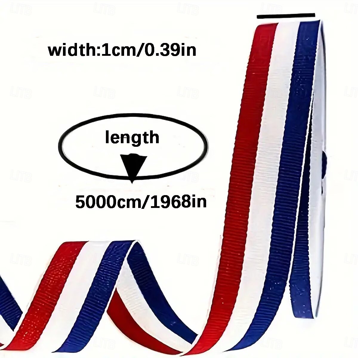 hazafias piros, fehér &kék csíkos szalag, fél tekercs – 1968 hüvelykes anyag július 4-i ünnepre, barkácsolás, varrásprojektek &emléknapi dekorációk 2026 - AU $16.31 –P7