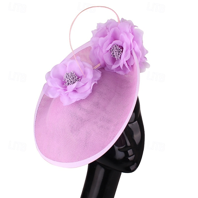 Fascinators Tejido Boda Cumpleaños Elegante Retro Con Flor Tul Celada Sombreros 2026 - $28.99 –P7