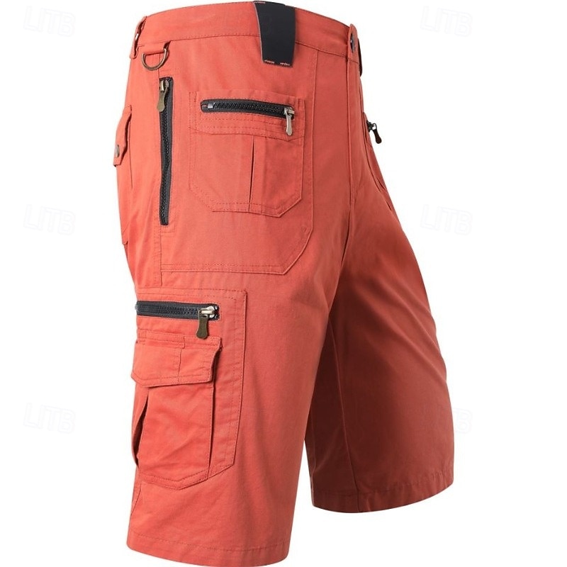 Men's Tactical Cargo Cargo Shorts Shorts Casual Shorts Pocket Elastic Waist Plain Calf-Length Casual Outdoor Streetwear Fashion Streetwear Orange Brown Inelastic 2026 - $35.99 –P10