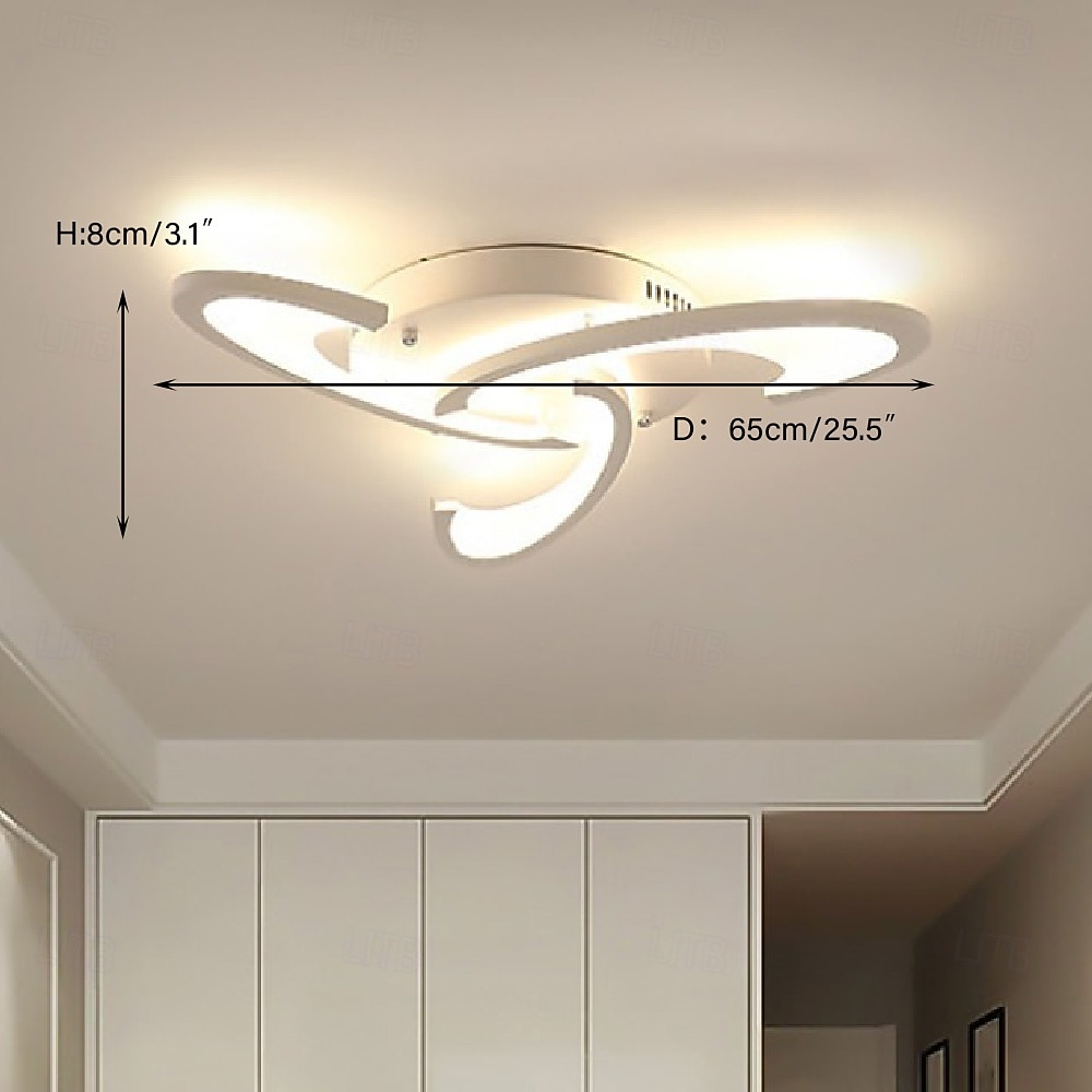 Φωτιστικό οροφής led μοντέρνο μαύρο ακρυλικό 3 6 12 κεφαλές έλεγχος εφαρμογής με τηλεχειριστήριο για τραπεζαρία γραφείου σαλόνι 220-240v σχέδιο λουλουδιών με δυνατότητα ρύθμισης μόνο με τηλεχειριστήριο 2026 - $112.99 –P1