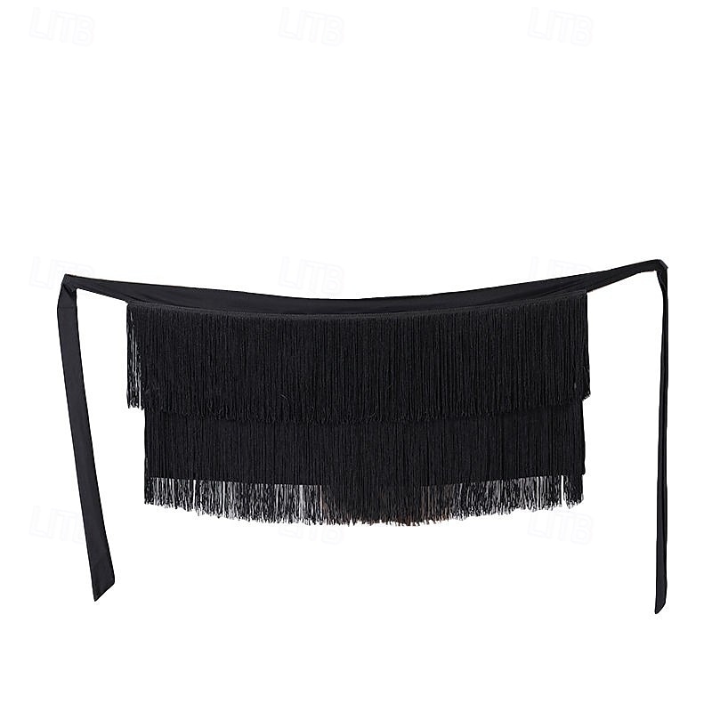Women's Black Fringe Latin Dance Skirt 2026 - $28.99 –P1
