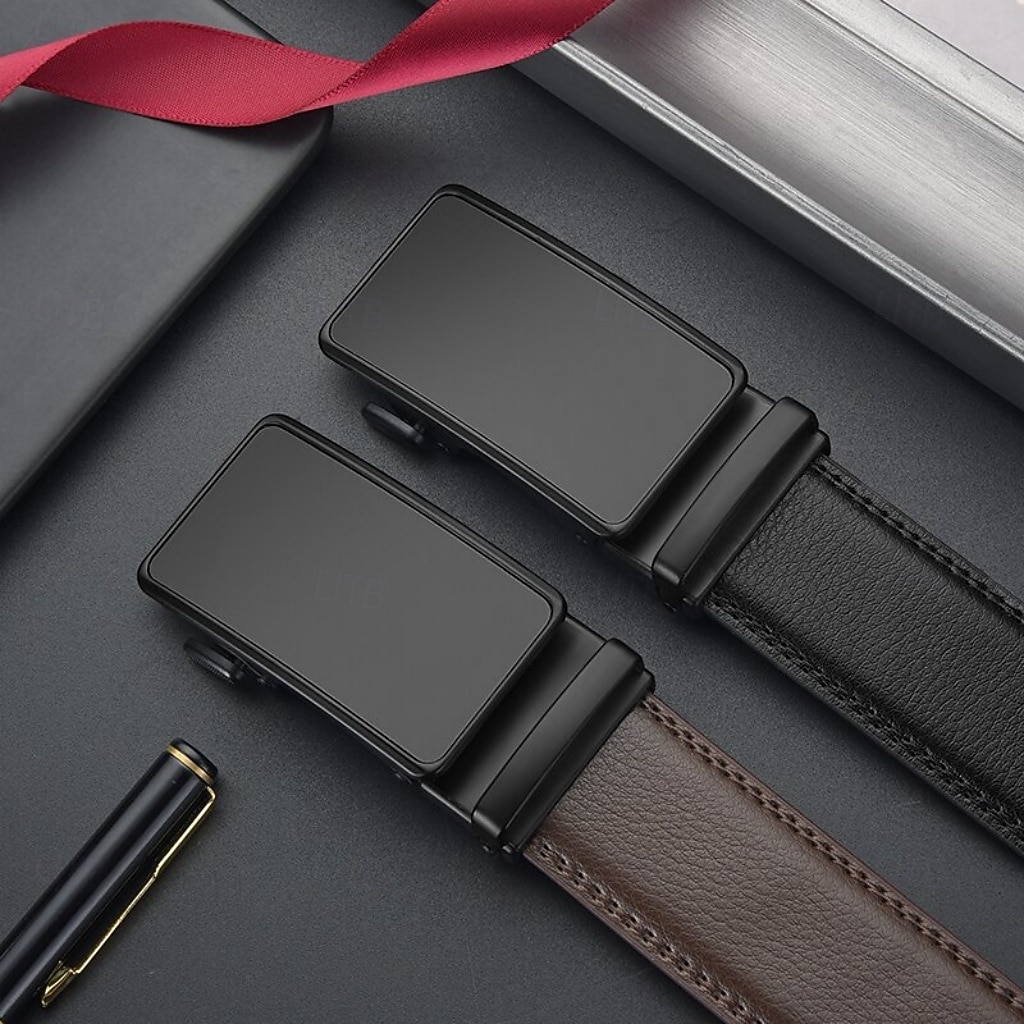 Herren Gürtel Automatische Schnalle Leder Chrom Streetwear Zeitgenössisch Freizeit Einfach A01 A02 Lässig Täglich Geschäft Formell Taillengürtel 2026 - $14.99 –P8