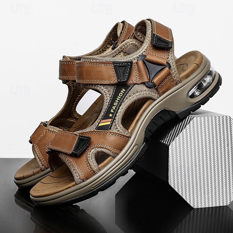 Men's Brown Outdoor Sandals – Adjustable Strap Summer Shoes, Breathable Comfort, Hiking, Beach & Travel Wear 2026 - $54.99 –P1