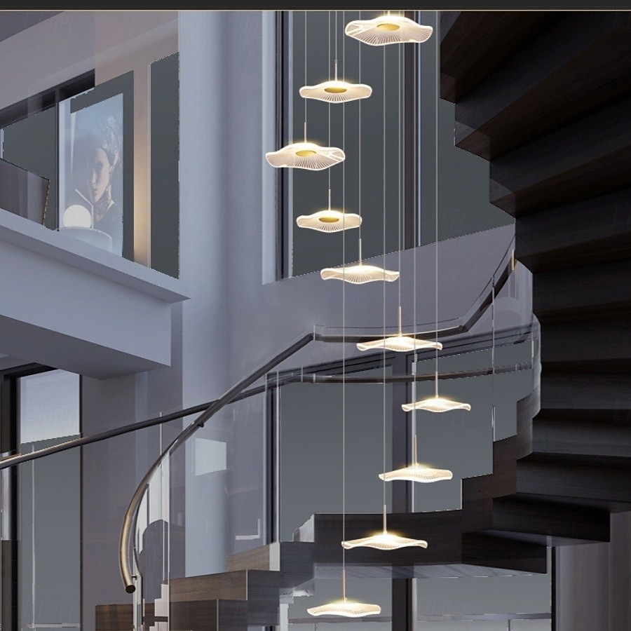 Moderne LED-Pendelleuchten aus Acryl, kompatibel mit Wohnzimmer, Esszimmer, Treppenhaus, Kronleuchter, Wohnaccessoires, Hängeleuchten, Pendelleuchten 2026 - $279.99 –P3