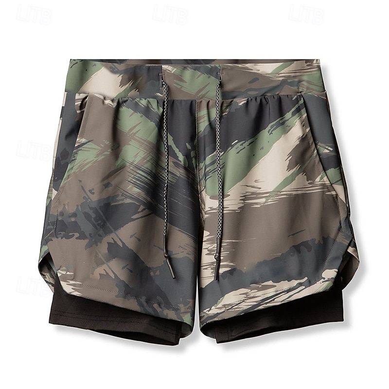 Voor heren Hardloopshorts Atletische shorts Sportbroek Trekkoord Zak 2 in 1 Met compressievoering Short / Broekje Casual Dagelijks Buiten Zomer Lente Sneldrogend Lichtgewicht Vochtregelerend 2026 - $21.99 –P5