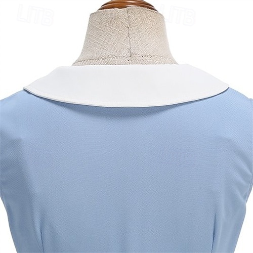 1950s Retro Vintage Knee Length Dress Swing Dress Flare Dress Normal Sleeveless High Waist Solid Color Fit & Flare Swing Turndown Fancy Dress Women's Event / Party Daily Wear Adults' Dress Belt 2026 - $50.99 –P7