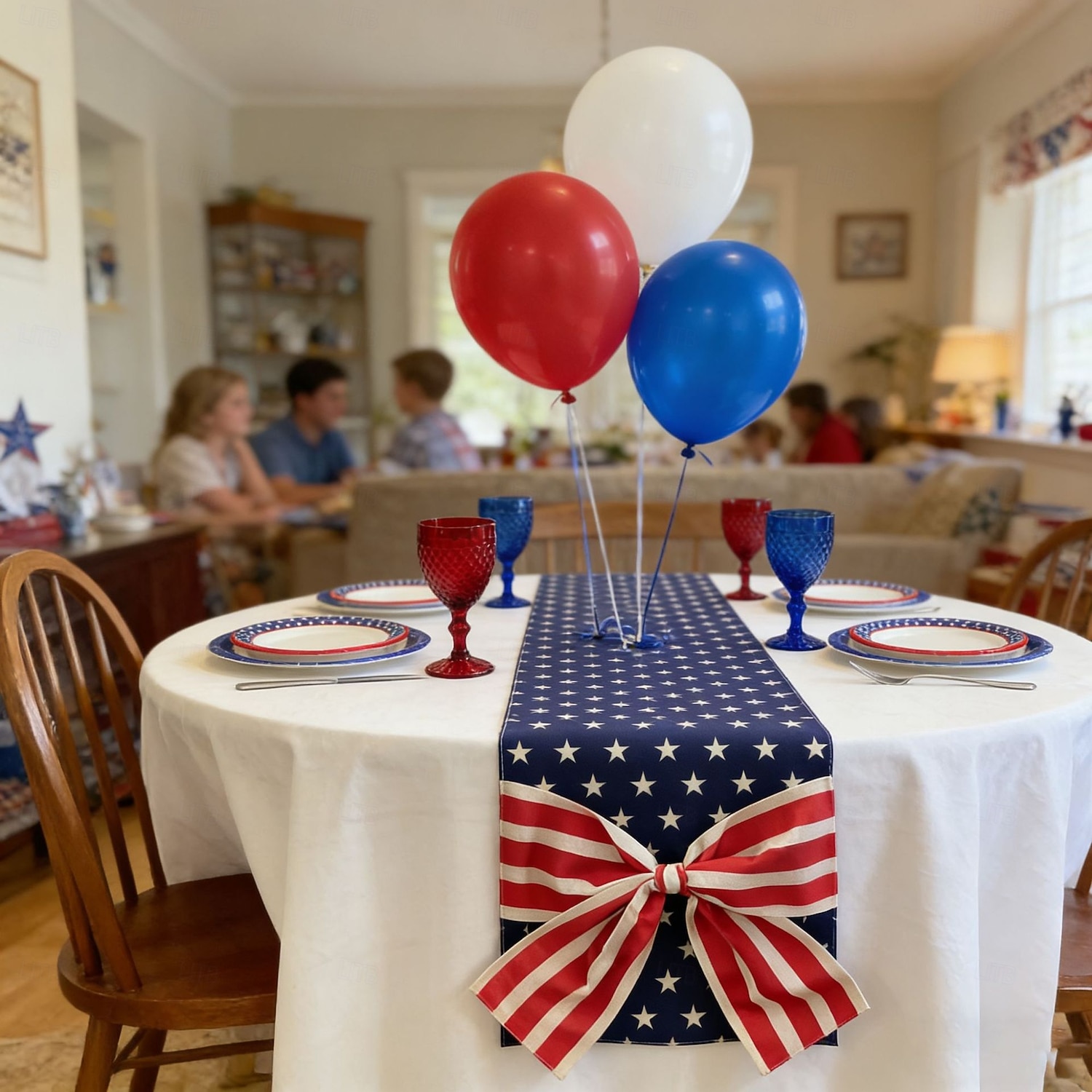 250ή επέτειος των ΗΠΑ, 1 τεμάχιο σχέδιο φιόγκου τραπεζιού, αναμνηστική διακόσμηση αυλής 1776-2026 για πατριωτικό εορτασμό, ημιπεντηκονταετία, 4η Ιουλίου, ημέρα ανεξαρτησίας 2026 - $15.49 –P8