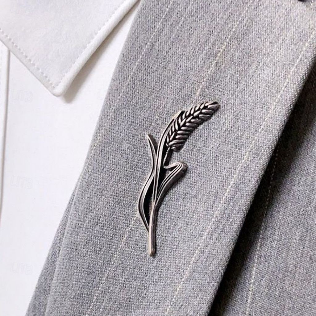 Férfi 1db Mandzsettagombok Ötvözet Melltűk Hétköznapi Napi 3D minimalista Elegáns Szüret A B C 2026 - $4.58 –P1