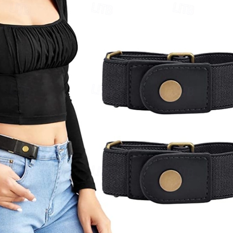 Dam PU spänne bälte PU-läder Metall Bucke Geometriskt Ledigt Dagligen Helgdag Blå Svart Brun Beige 2026 - $4.99 –P4