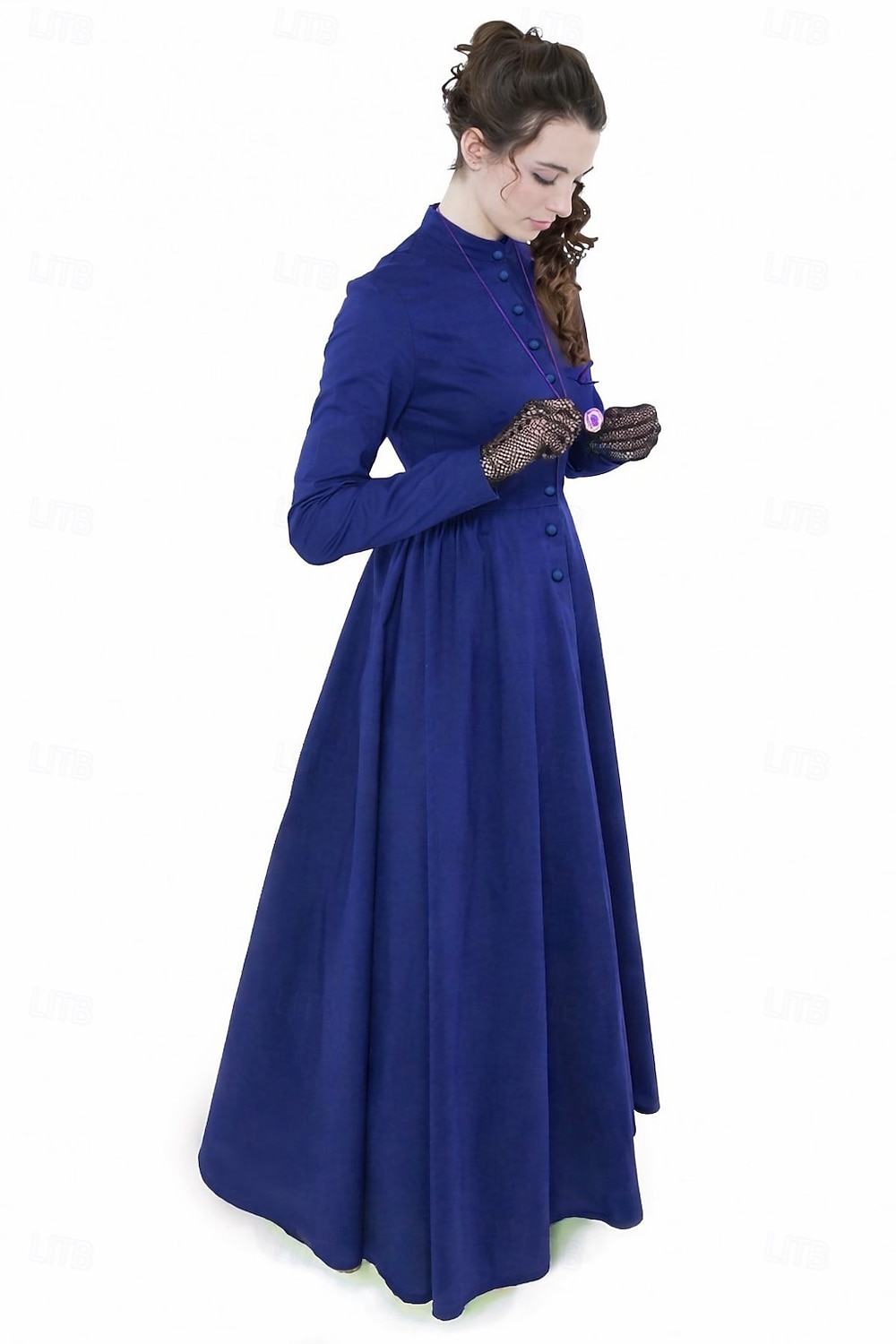 Abito Vittoriano Abito da Ballo 1910 Lunghezza al pavimento Lunghezza lunga Vestito Costume da festa Abito da Ballo Taglie Forti Duchessa Taglie Forti Tinta unica Abito da ballo Girocollo Senza Spalle del 2026 a $162.99 –P4