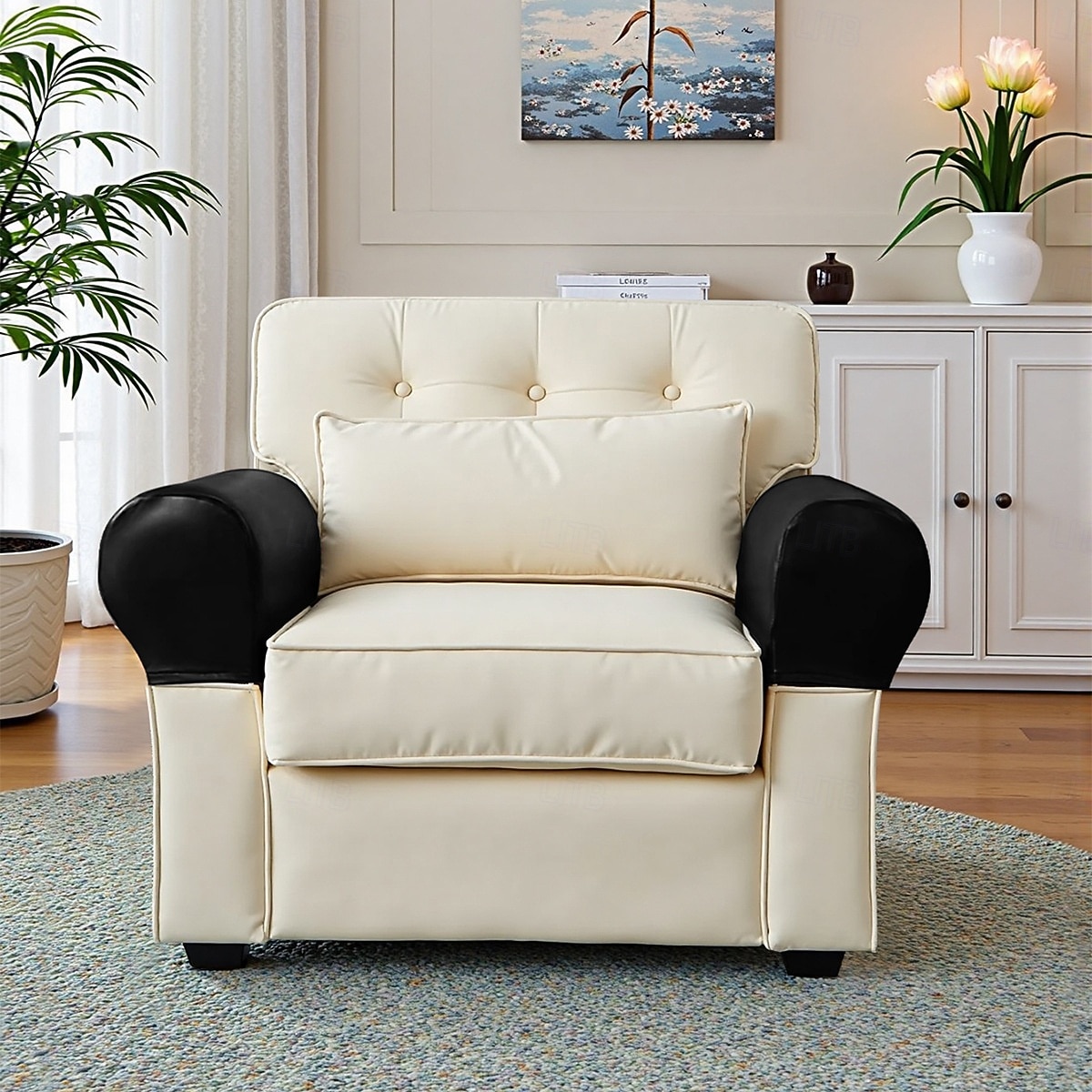 Voděodolné potahy na pohovky, 2 potahy na loketní opěrky + 4 nášivky, elastický chránič loketních opěrek z umělé kůže, protiskluzové potahy na loketní opěrky pro ochranu nábytku 2026 - $16.99 –P4