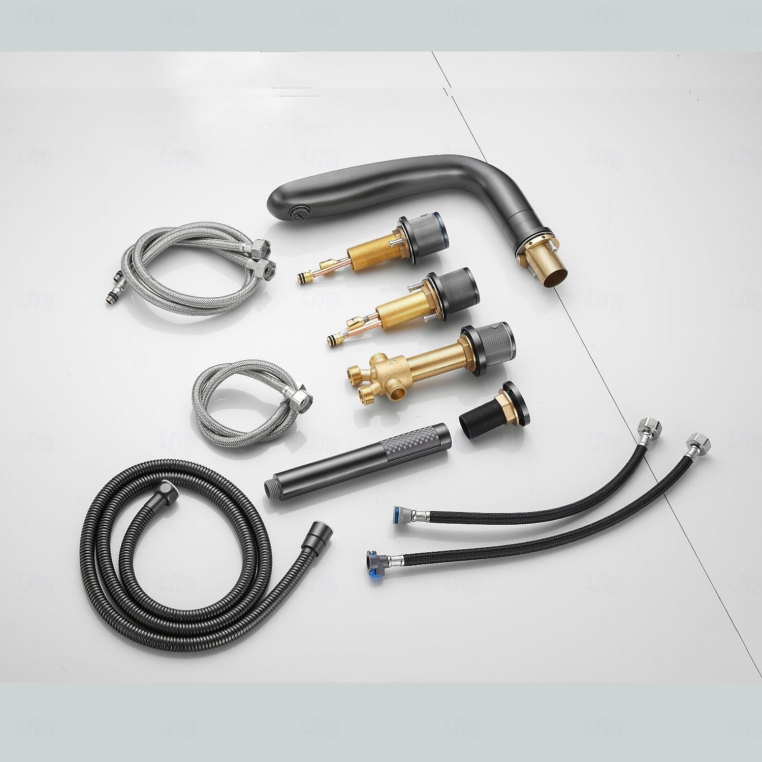 Badekarskran - Moderne Krom Frittstående Messing Ventil Bath Shower Mixer Taps 2026 - $579.89 –P7
