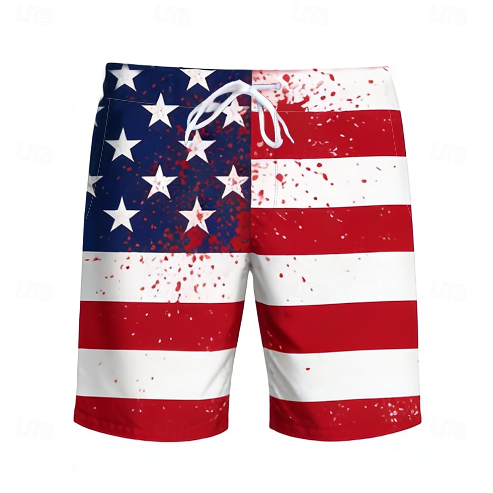 Bărbați 4 iulie - 250 de ani de existență a Statelor Unite Steagul SUA Patriotic Boxeri înot Pantaloni Scurți de Înot Pantaloni Scurti Talie medie Casual Concediu Buzunare laterale Căptușeală din 2026 - $20.99 –P2