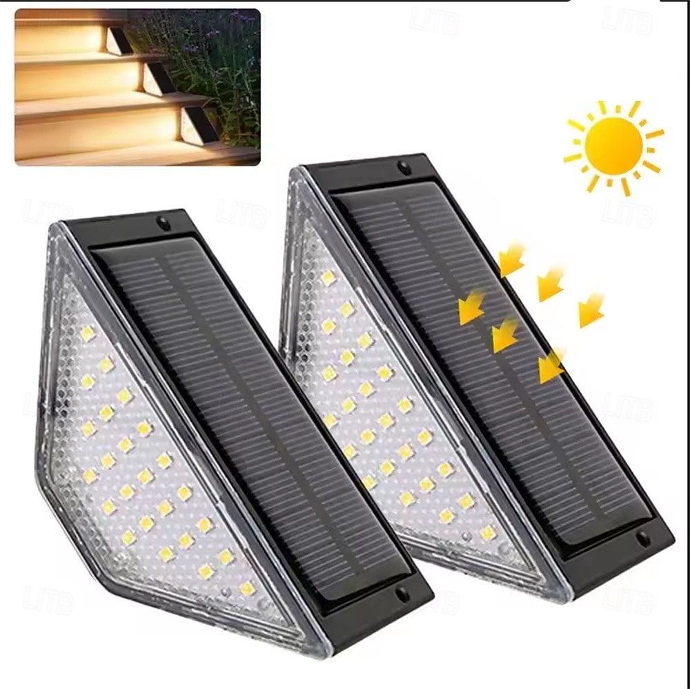 1 ks 8 ks LED solární schodová světla vodotěsná venkovní schodišťová světla solární terasová světla venkovní solární krajinářské osvětlení pro zahradu a terasu 2026 - $16.49 –P2