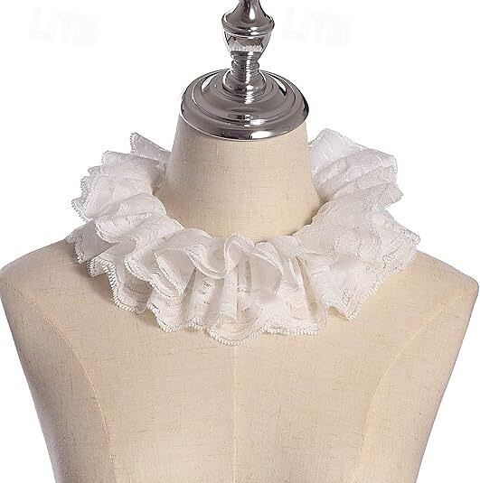 Rococo Victorian Renaissance Elizabethan Ruffle Collar Nobleman Noblewoman Fancy Dress Unisex Halloween Carnival Performance LARP Ren Faire Adults' Collar 2026 - $16.49 –P1