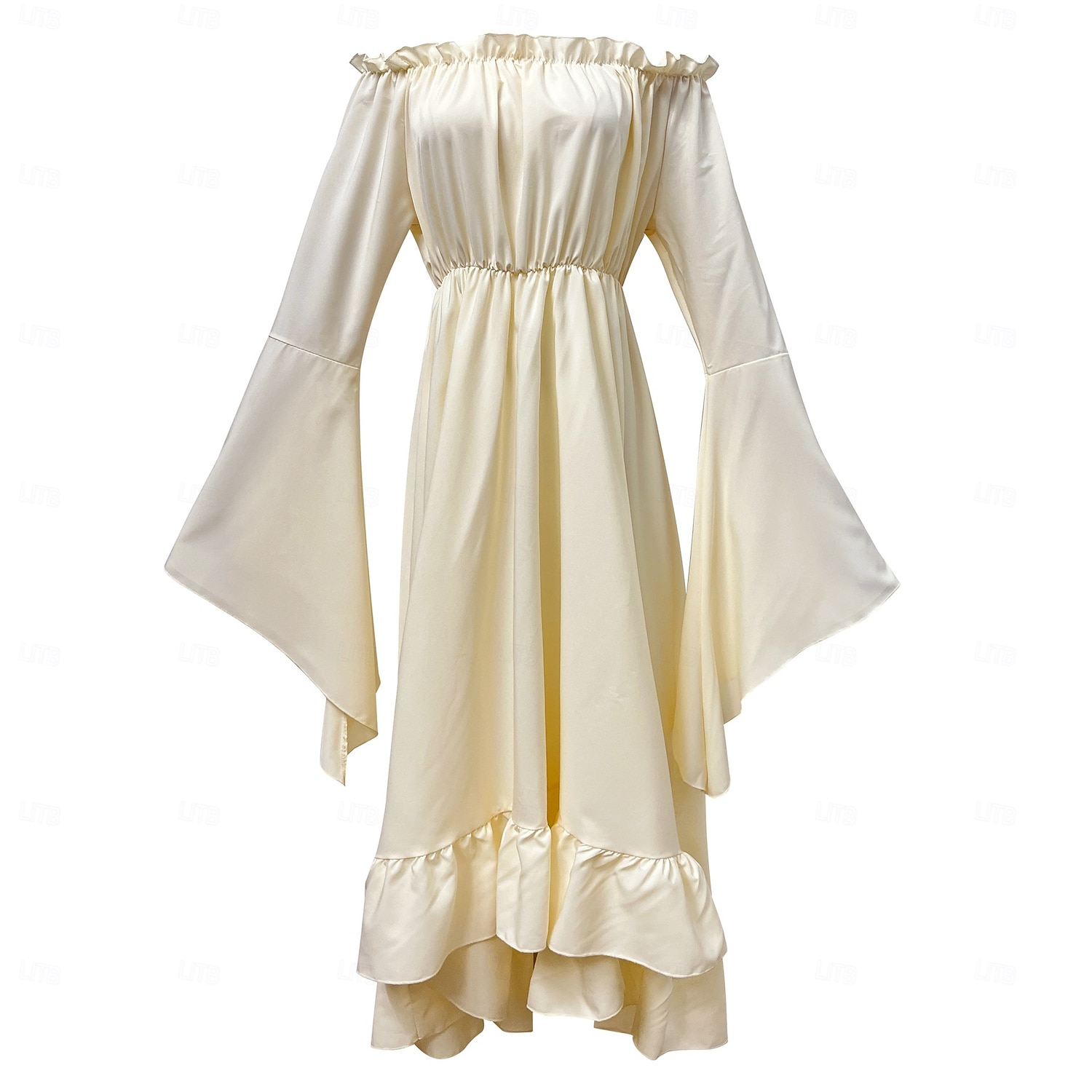 Set Medieval Renaissance Dress Headpiece Necklace with Accessories Long Sleeves Pirate Fancy Dress Women's Pirate Halloween Carnival Masquerade Renaissance Fair Retro Theme Party Adults' Dress More 2026 - $54.99 –P3