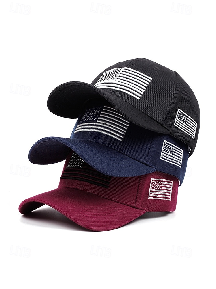 כובע בייסבול פוליאסטר רקום לגברים, כובע מתכוונן בצבעים שונים לכבוד יום השנה ה-250 לארה"ב, יום העצמאות, לבוש יומיומי וספורט חיצוני 2026 - $11.99 –P6