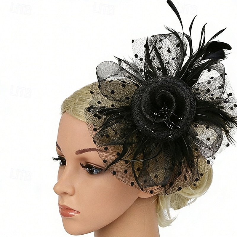 Fascinadores Rede Casamento Aniversário Vintage Estilo bonito Retro Com Penas Capacete Chapéu de 2026 por $17.49 –P7