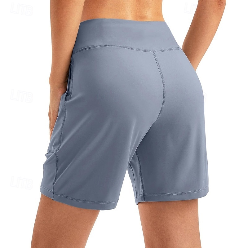 Per donna Bermuda Chinos Shorts Vacanza Streetwear Casual Corto Vita media Tinta unica Tasca Fascia Elastica Comodo Traspirante Elasticizzato Quotidiano All'aperto Palestra Verde acqua Nero Rosa del 2026 a $20.99 –P10