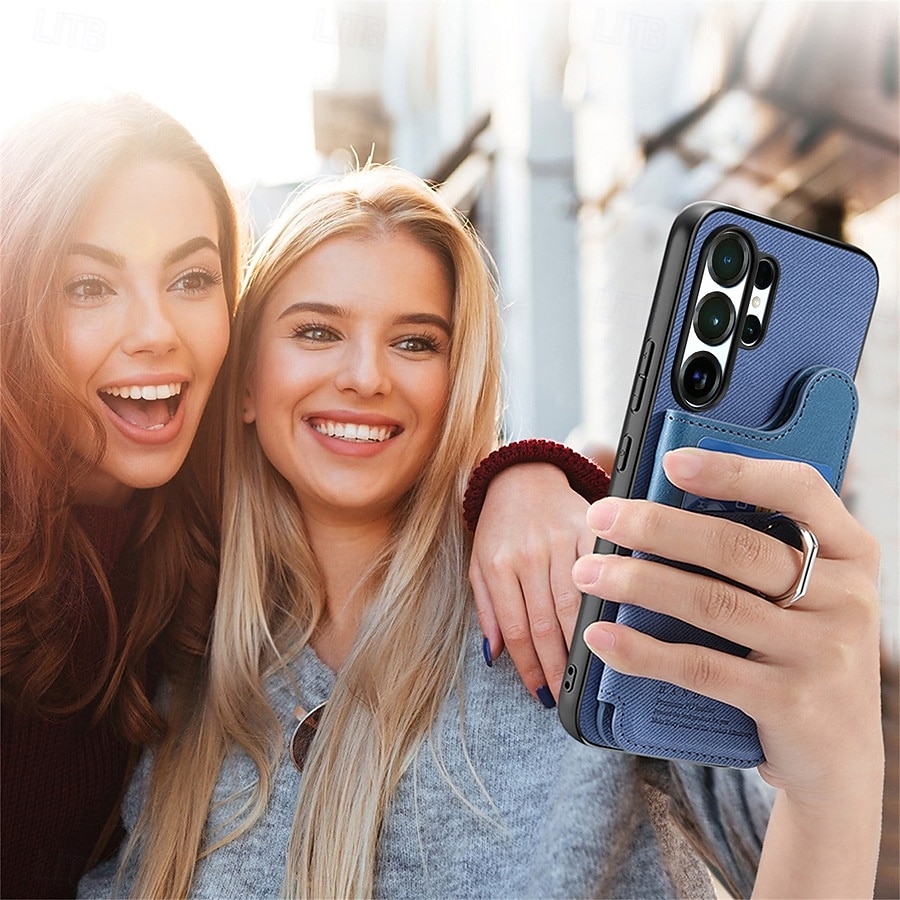 telefon fodral Till Samsung Galaxy S26 S26 Plus S26 Ultra Skal med stativ Ringhållare Ringspänne Kontor / företag TPU PU läder 2026 - $17.99 –P8