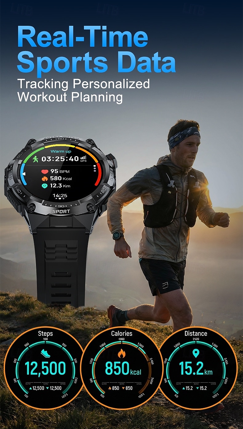 Smartwatch AMOLED da 1,43" per uomo e donna, chiamate Bluetooth, batteria da 700 mAh, impermeabile fino a 3 ATM, orologio fitness. del 2026 a $87.99 –P6