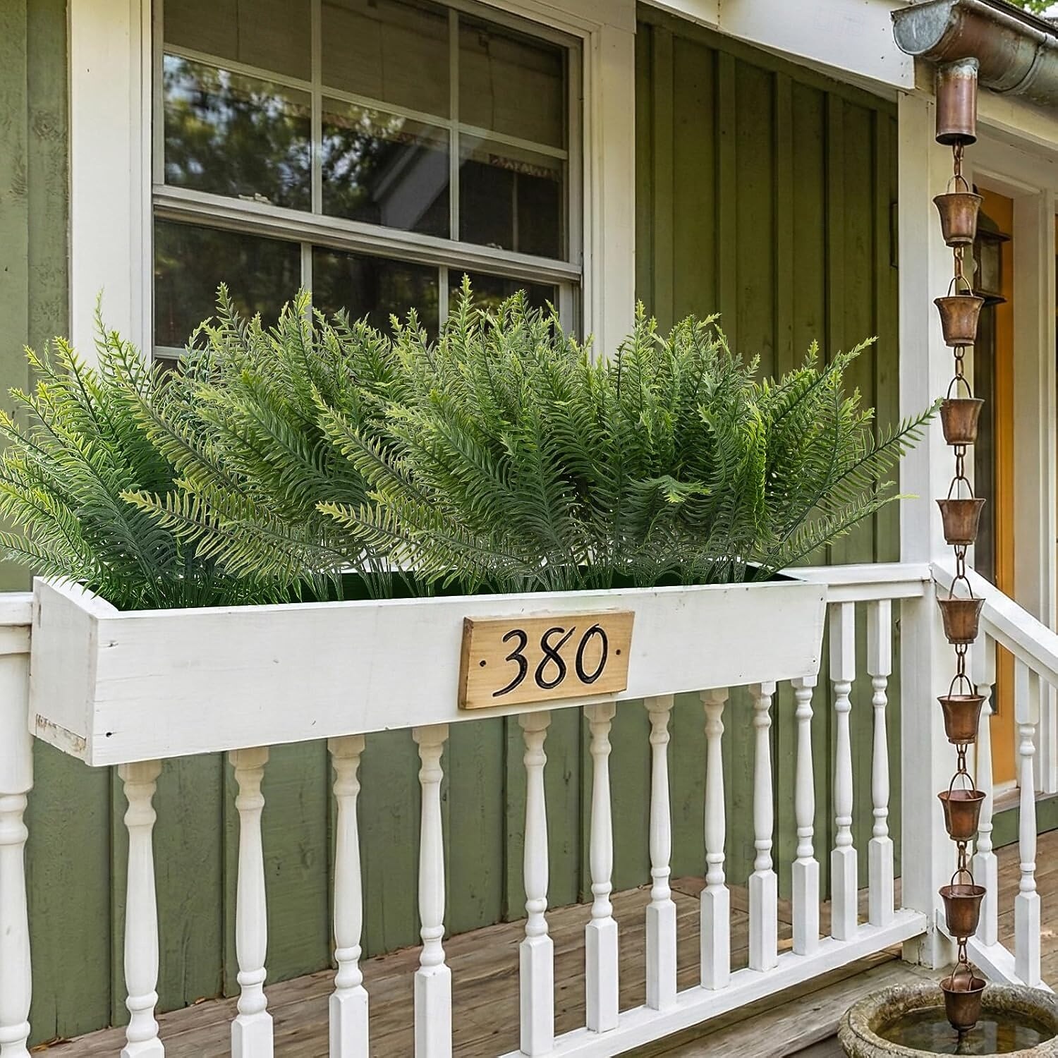 24 szt. sztucznych paproci do użytku na zewnątrz, odporne na promieniowanie UV, sztuczne krzewy paproci do ogrodu wewnętrznego, na werandę &wystrój zieleni na patio 2026 - $31.99 –P6