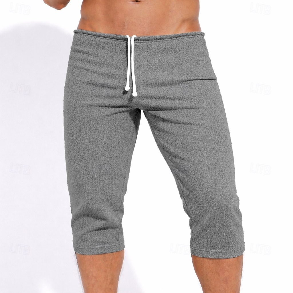 Herre Capri-bukser Aktiv shorts Svette shorts Shorts Sommershorts Snorer Elastisk midje Ren عادي Komfort Knelengde Avslappet Daglig utendørs Sport Gatemote Hvit Kakifarget Elastisk 2026 - $20.99 –P4
