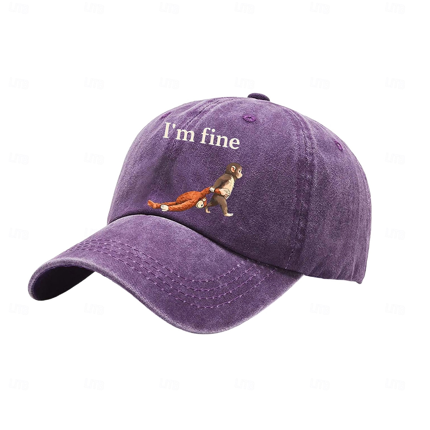 Team Punch Monkey Meme Baseball Cap Hauska vintage-himmeä puuvilla säädettävä isähattu miehille ja naisille 2026 - $19.99 –P4