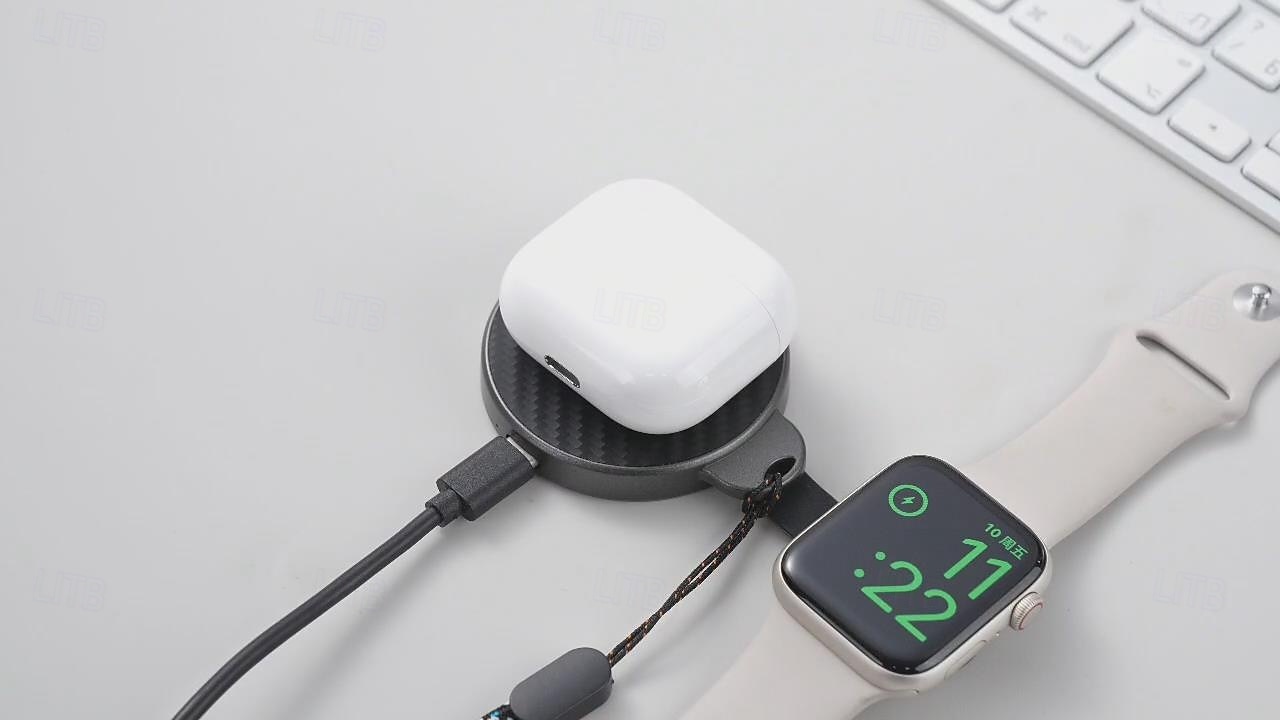 Estação de carregamento sem fio dois em um - estação de carregamento portátil dobrável eletromagnética de carregamento rápido - adequada para iPhone 16, 15, 14 Pro, Apple Watch e AirPods. de 2026 por $19.99 –P4