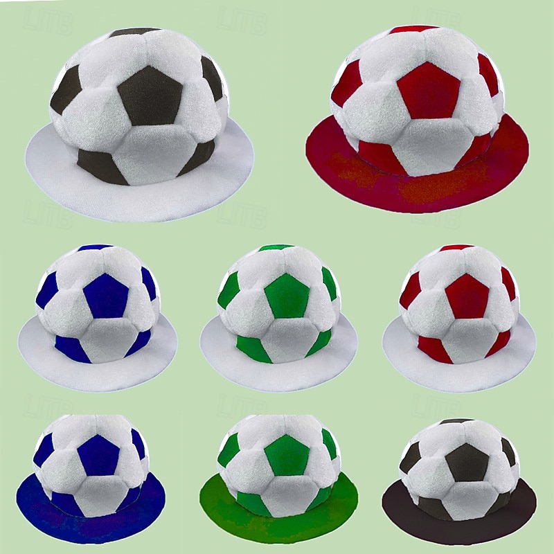 Pluche voetbalmuts voor fans van het WK voetbal, grappige voetbalpet, fanaccessoires voor wedstrijddagen en sportfeestjes, aanmoedigingsrekwisieten voor in het stadion. 2026 - $21.99 –P1