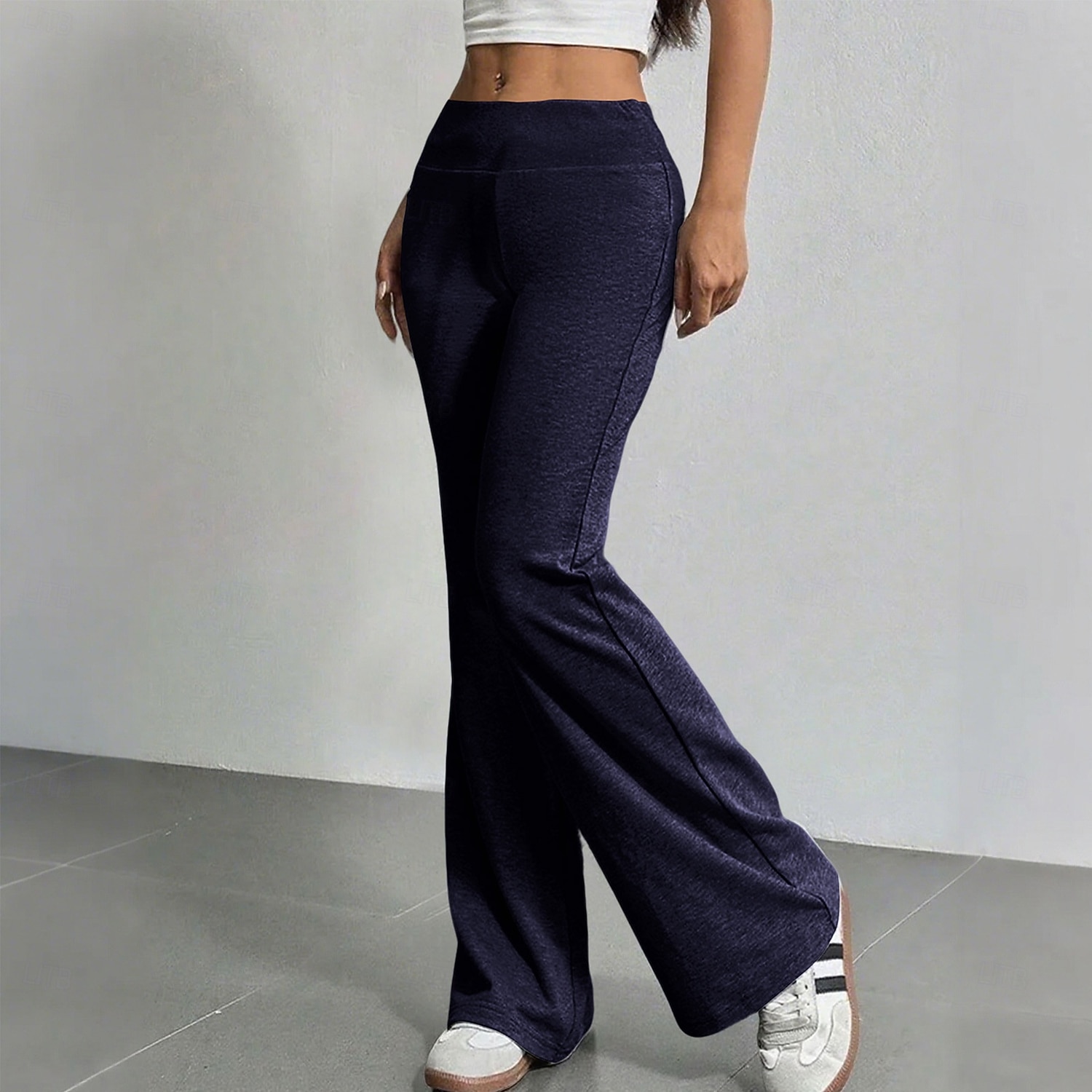 Mujer Pantalones de Deporte Pantalones Pantalones de verano Pantalones casuales Vacaciones Moda Casual / Diario Longitud total Alta cintura Plano Correa Cintura elástica Pierna recta Comodidad Suave 2026 - $22.99 –P13