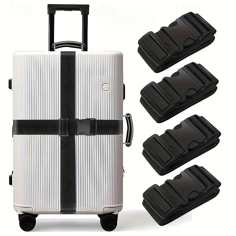 4PCS Luggage Straps, 200CM Adjustable Travel Bag Belts with Buckle, Secure Suitcases, Quick Luggage Identification, Multiple Colors, Travel Essential, Gift Idea 2026 - $24.99 –P9