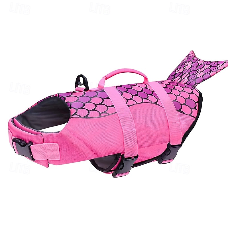 Shark Dog Safety Life Vest, Mermaid Dog Life Vests for Swimming with Superior Buoyancy and Rescue Handles for Swimming Pool Beach Boat 2026 - $28.99 –P16