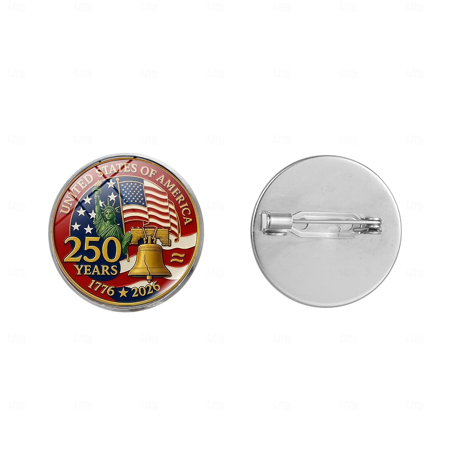 10 db-os amerikai 250. évfordulós bross kitűző, évfordulós hajtóka kitűző, 1776-2026 július negyedik függetlenségi napja, hazafias kiegészítők férfiaknak és nőknek 2026 - $16.99 –P4
