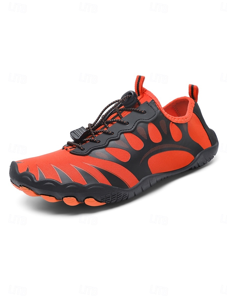 Scarpe da acqua da uomo arancioni e nere ad asciugatura rapida, leggere, traspiranti e antiscivolo, ideali per attività acquatiche, passeggiate in spiaggia, nuoto, kayak, trekking fluviale e avventure all'aria aperta. del 2026 a $29.99 –P8