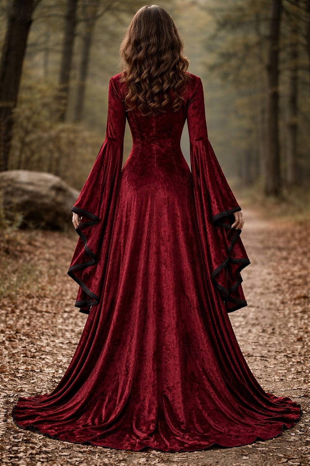 Středověké Renesanční Šaty Fancy kostým Dlouhé rukávy Čerodějnice Viking Maškarní kostým Dámské Keltské Fantazie předvečer Všech svatých Karneval Výkon LARP Ren Faire Dospělé Šaty 2026 - $57.99 –P5