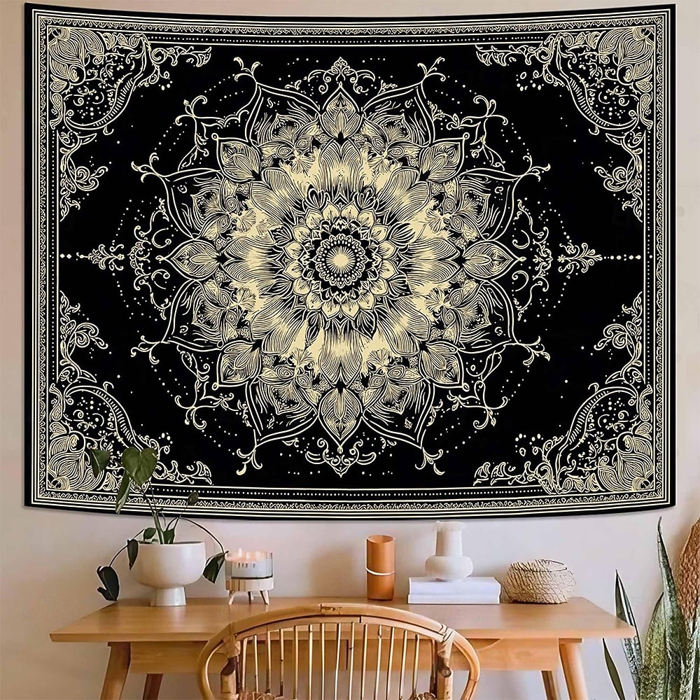 tapeçaria de parede com mandala floral em tons pastel de rosa aquarela, estilo boho romântico, com guirlanda de flores pêssego, ideal para decoração de quarto ou dormitório feminino. de 2026 por $19.99 –P7