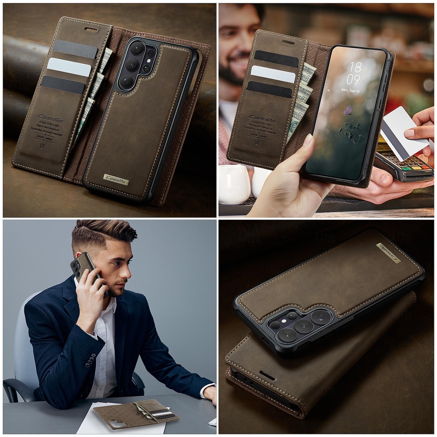 Phone Case For Samsung Galaxy S26 S26 Ultra Plus Wallet Case with Stand Holder Support Wireless Charging Kickstand Retro TPU PU Leather 2026 - $25.99 –P8