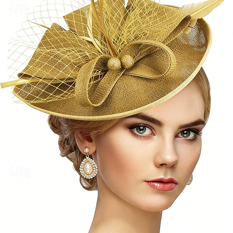 Fascinadores Linho Casamento Aniversário Vintage Estilo bonito Retro Com Penas Capacete Chapéu de 2026 por $16.49 –P10