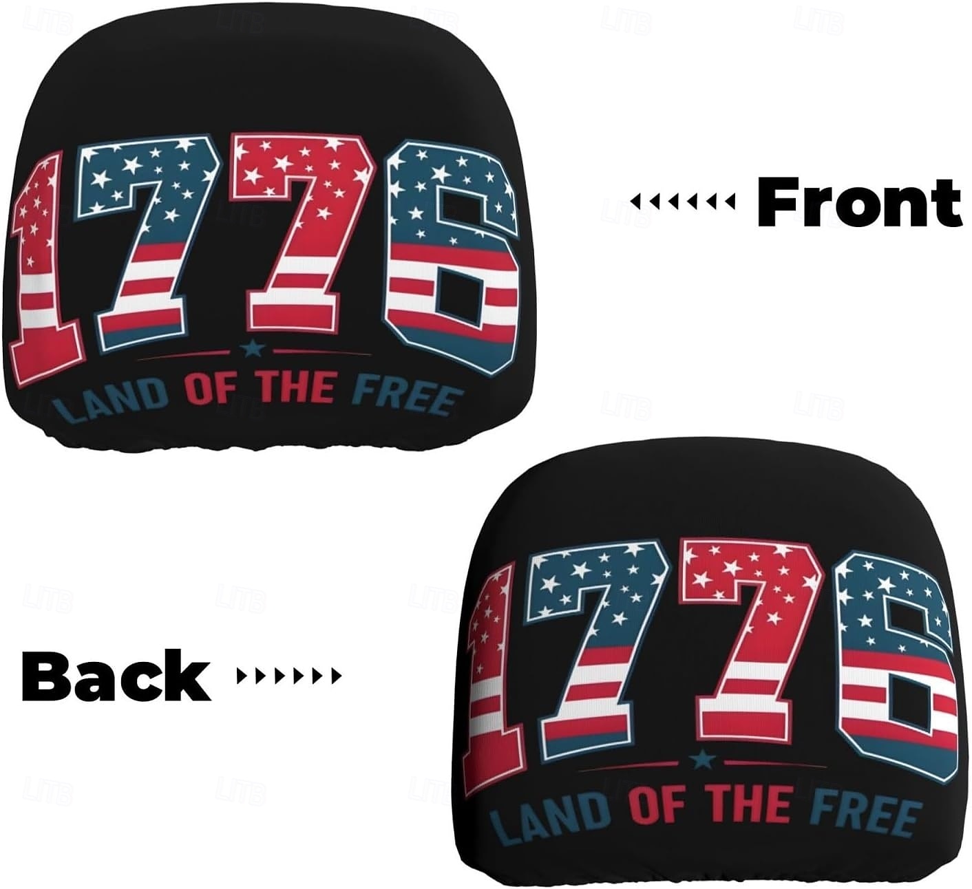 Funda para reposacabezas de coche conmemorativa del 250 aniversario, 2 unidades, conmemorativa de la Independencia de Estados Unidos (1776-2026), soporte espinal resistente para conducción de larga distancia, ajuste universal para coches, camiones y SUV. 2026 - $11.99 –P21